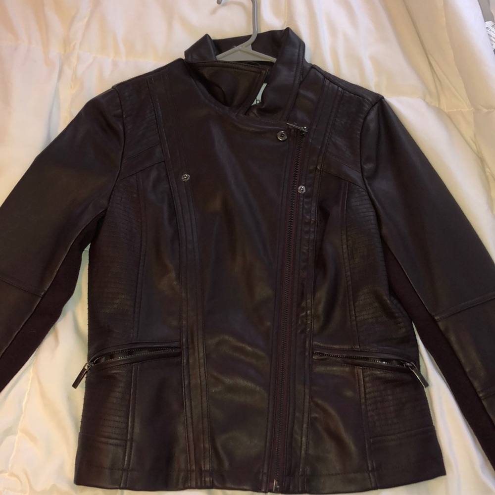 Brand new never worn brown leather jacket